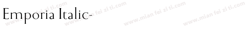 Emporia Italic字体转换